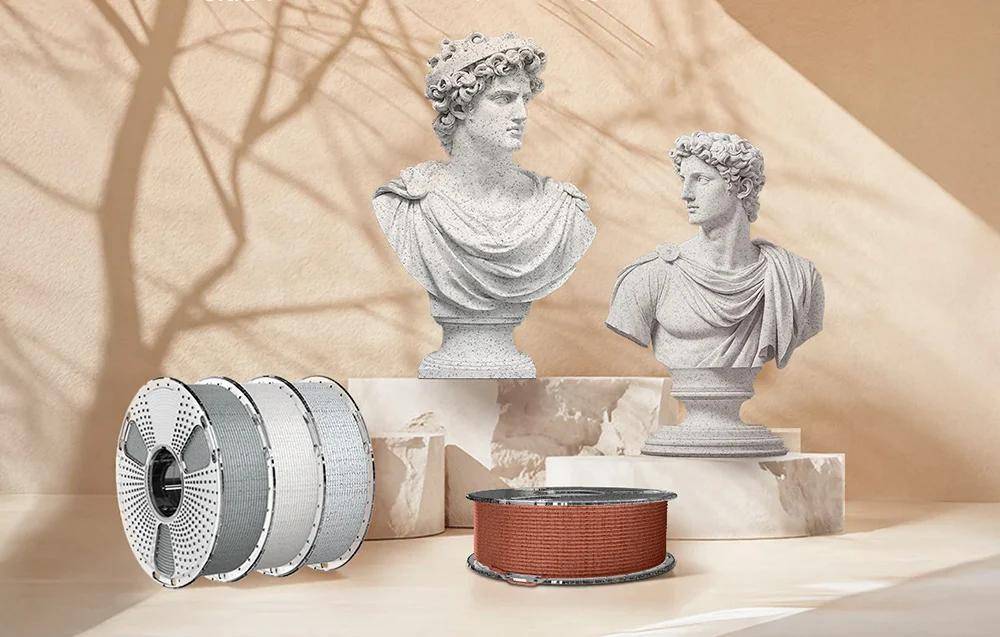 Sunlu PLA High-Speed Marble Filament, 1,75mm, 1kg - Farbton: Chestnut Brown
