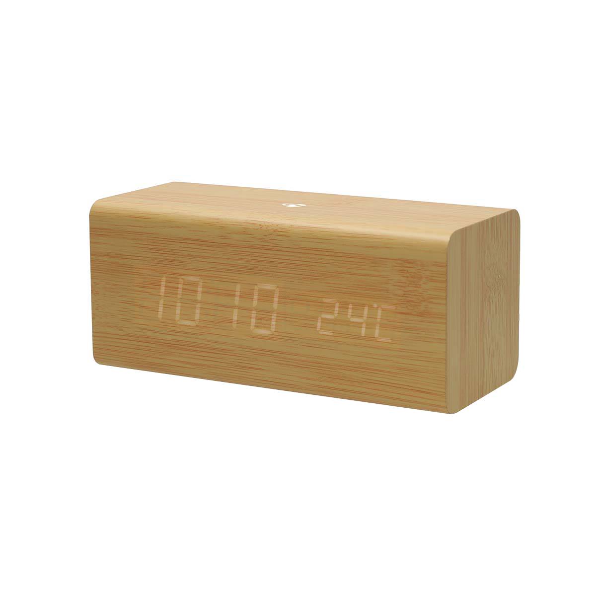 LED FM Radiowecker mit Snooze, Datum und Thermometer Beige