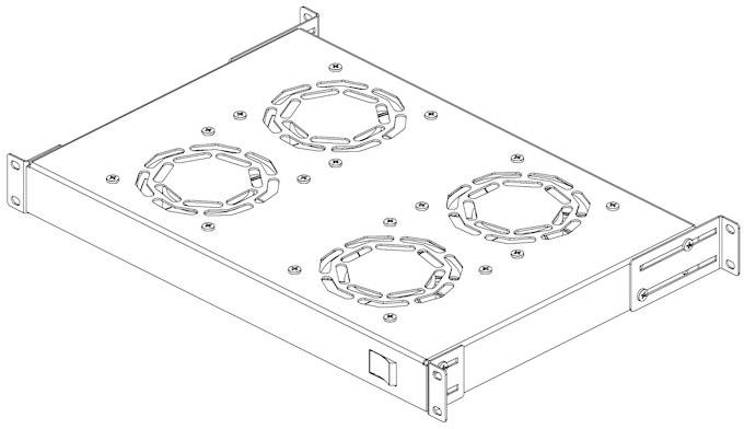 Digitus DN-19 FAN-4-HO 19 Zoll 4 x Netzwerkschrank-Lüfter Grau