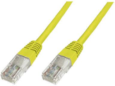 Digitus DK-1511-005/Y RJ45 Netzwerkkabel, Patchkabel CAT 5e U/UTP 0.50 m Gelb 1 St.