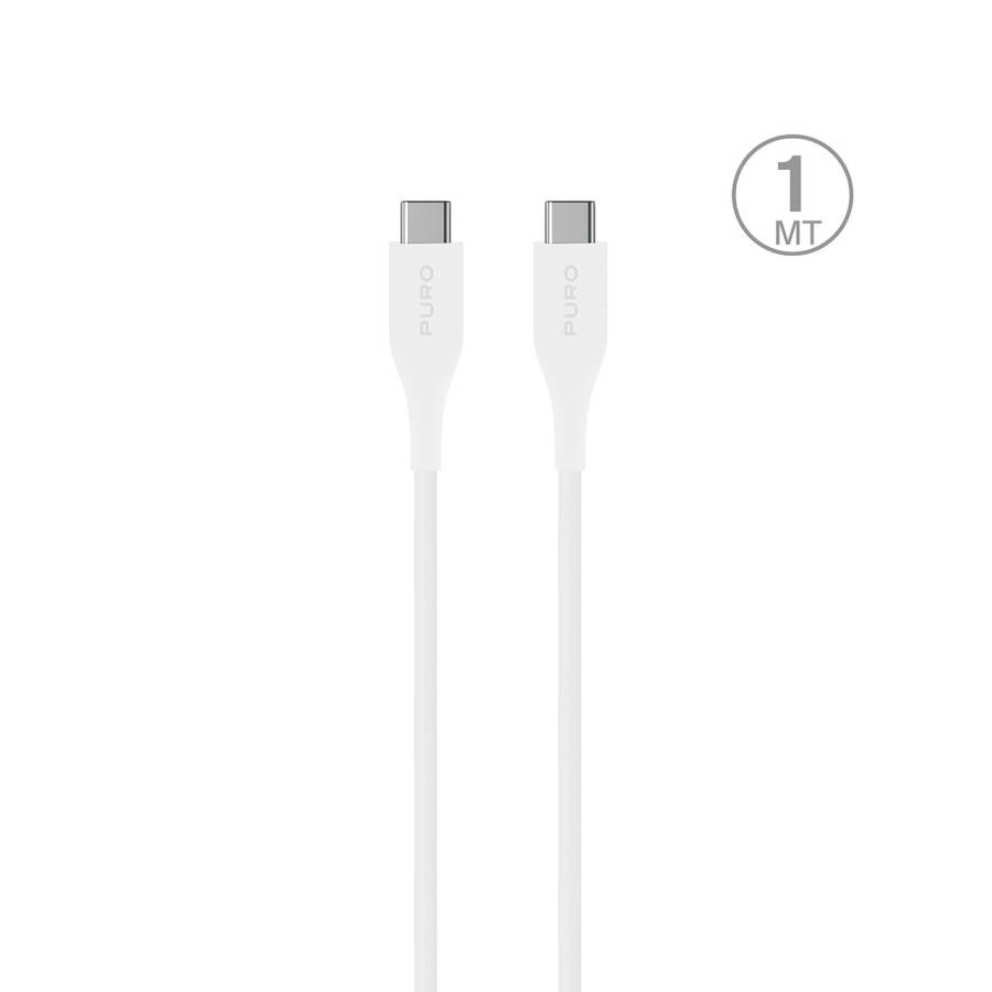 Puro Plain USB-C – 2A-Kabel 1 m Weiß