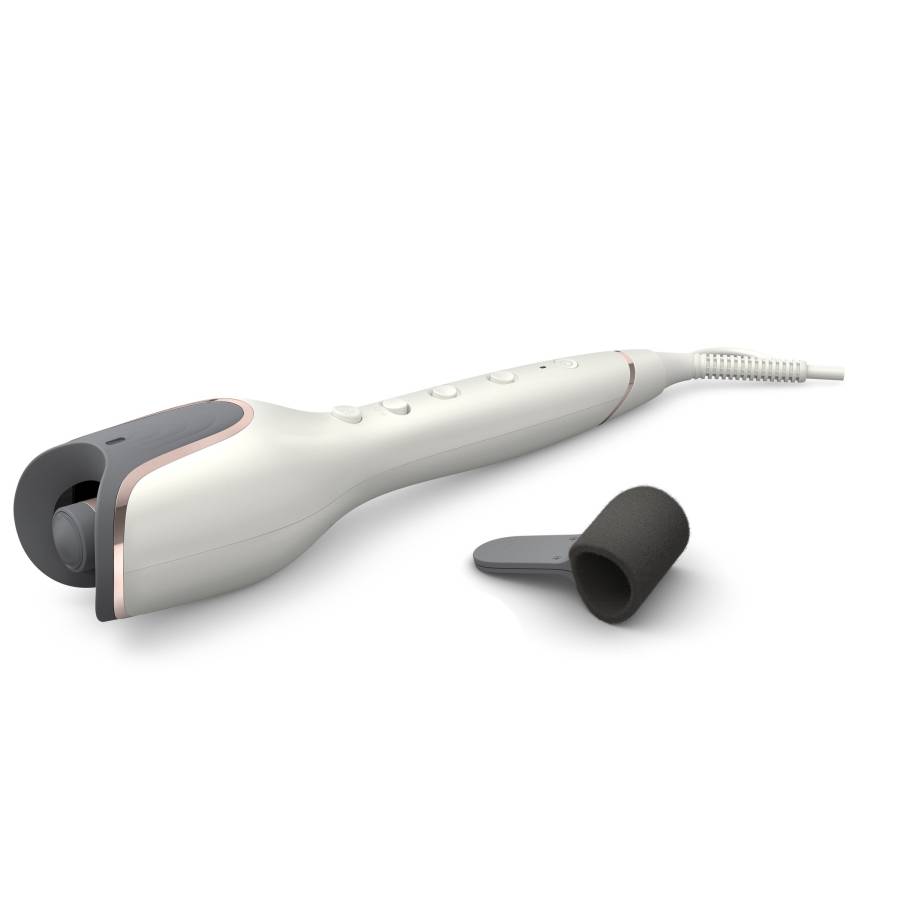 BHB878-00 Automatic Curling Iron MoistureProtect Ceramic and Keratin Ionic 27 Options White Home & &