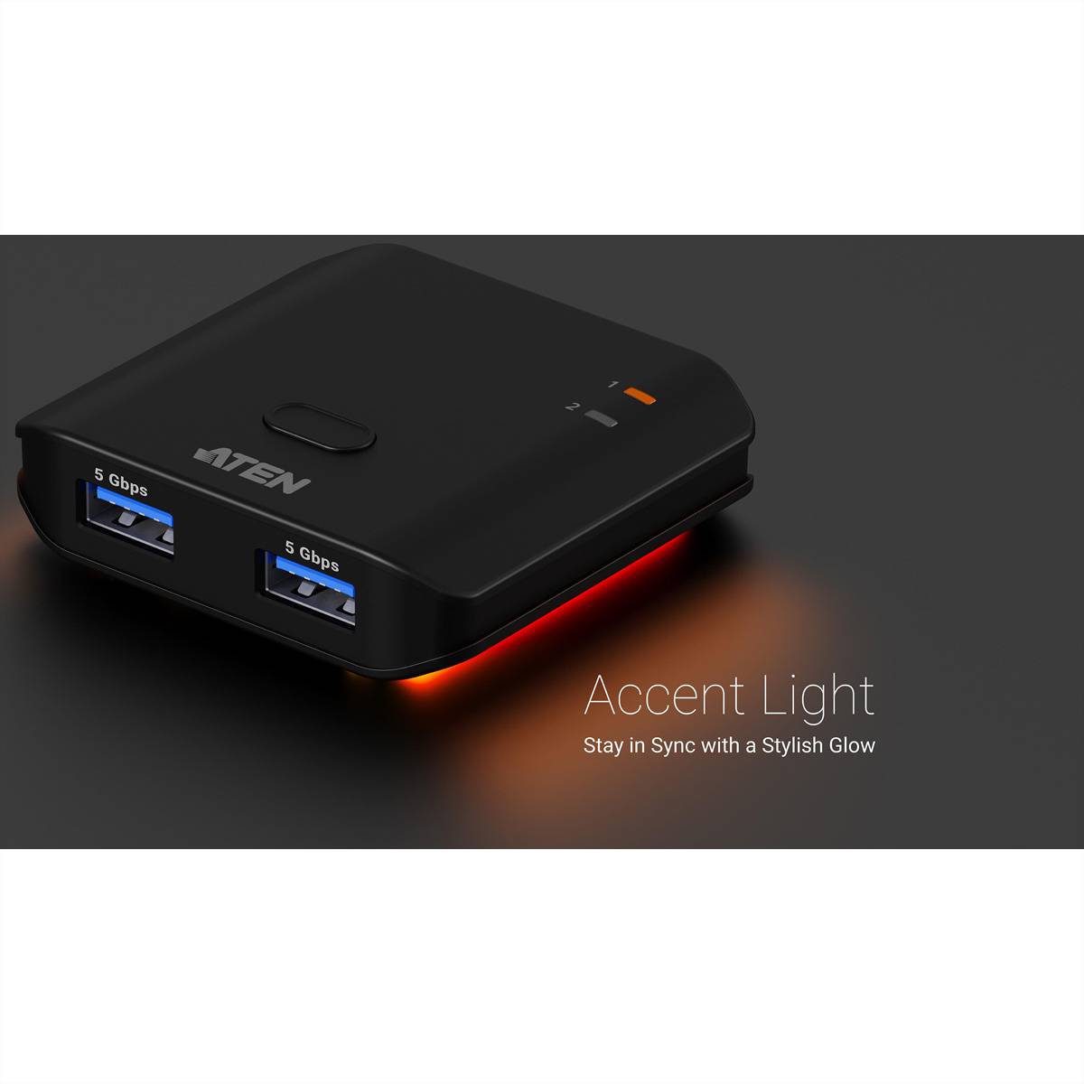 ATEN US4322 USB 3.2 Umschalter 2x2 Sharing Switch (2x Host / 2x Device)