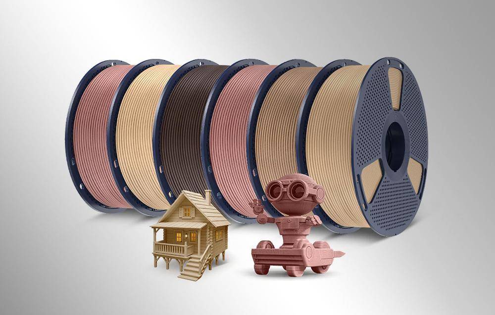 Sunlu PLA Wood Filament, 1,75mm, 1kg - Farbton: Wood Maple