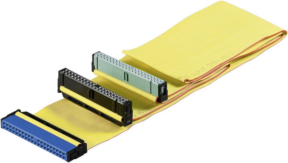 Goobay IDE Laufwerk Anschlusskabel [1x IDE-Buchse 40pol. - 2x IDE-Buchse 40pol.] 0.60m Gelb