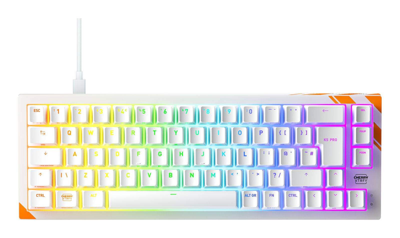 K5 PRO TMR COMPACT KEYBOARD WHITE UK LAYOUT MAGNETIC SWITCH