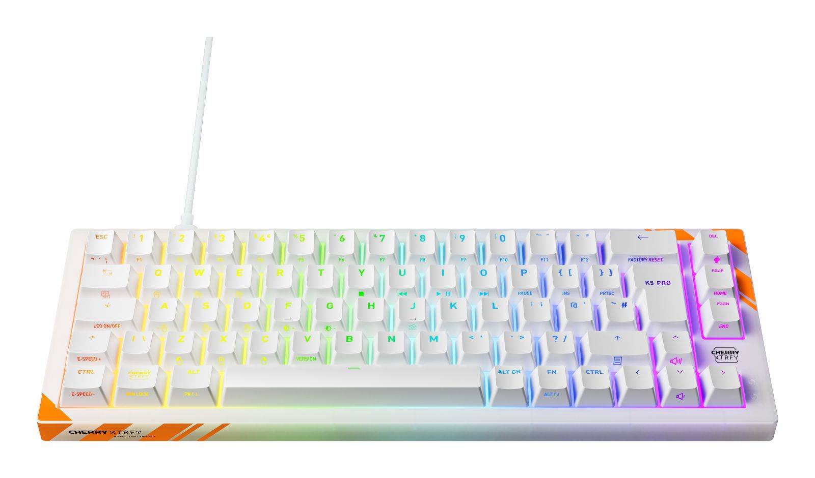 K5 PRO TMR COMPACT KEYBOARD WHITE UK LAYOUT MAGNETIC SWITCH