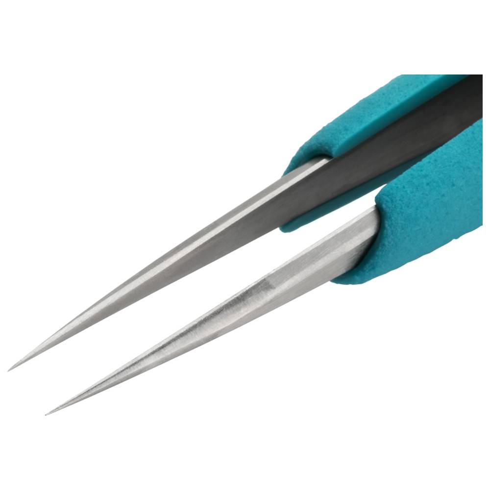 Ergonomische Präzisionspinzette mit langen geraden feinen Spitzen