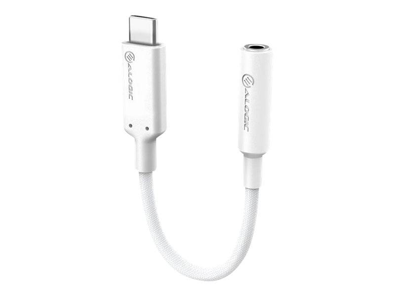 Alogic USB Adapter USB-C -> 3,5mm Audio 0,1m weiß / Konverter USB