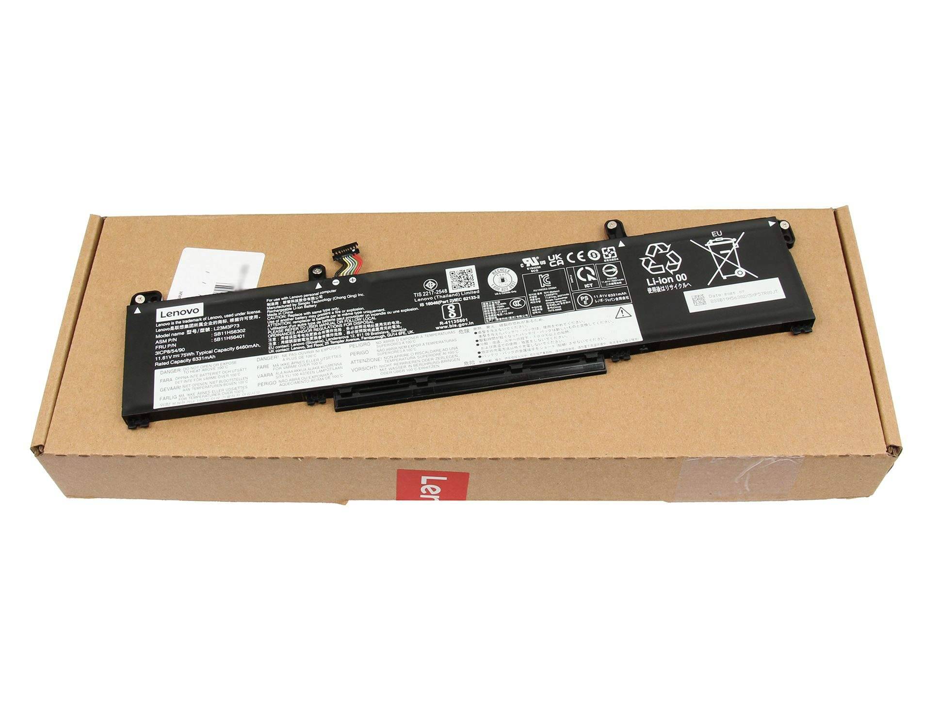 5B11H56402 Akku intern 75Wh 3 Zellen P14s Gen 5 P16s 3 - Akku - 6.331 mAh