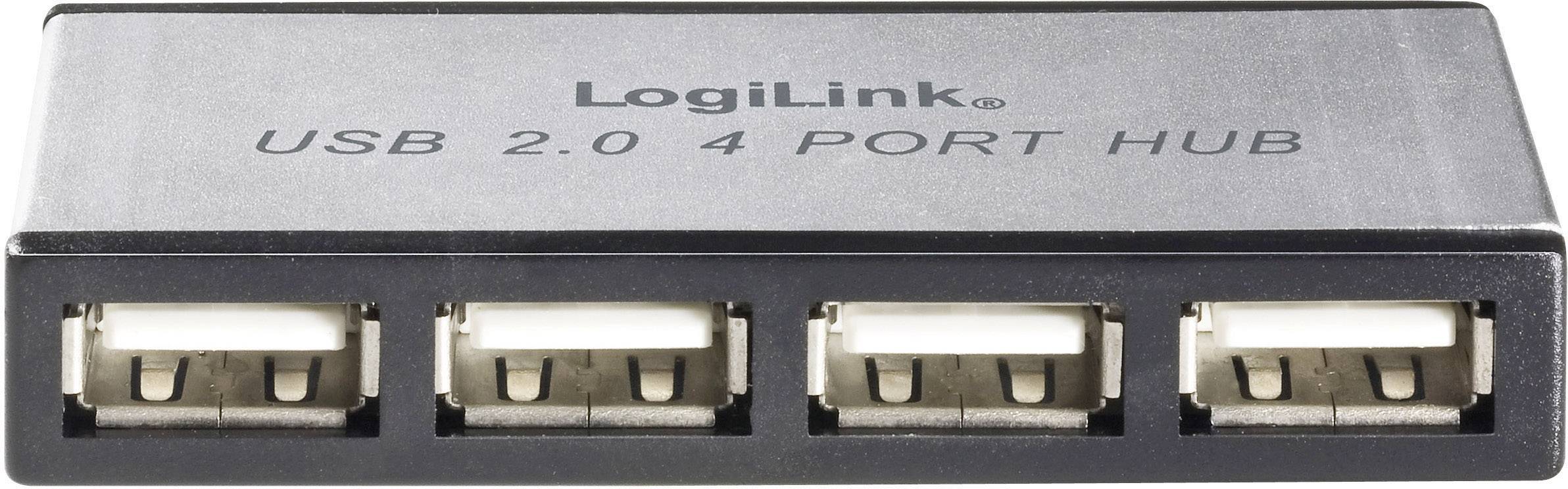 LogiLink 28856C USB-Hub 4 Port USB-A (USB 2.0) Silber