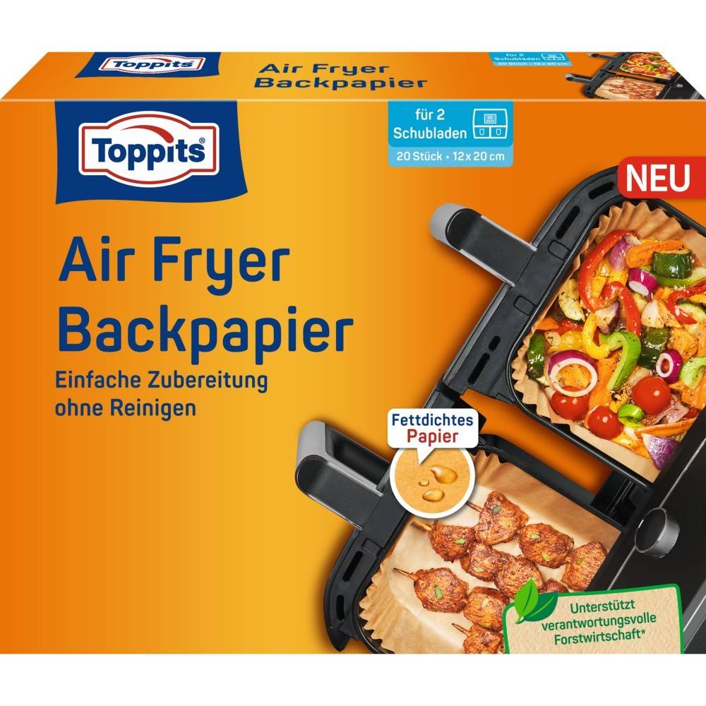 7 Pck. Toppits Backpapier für Airfryer 223074 (V