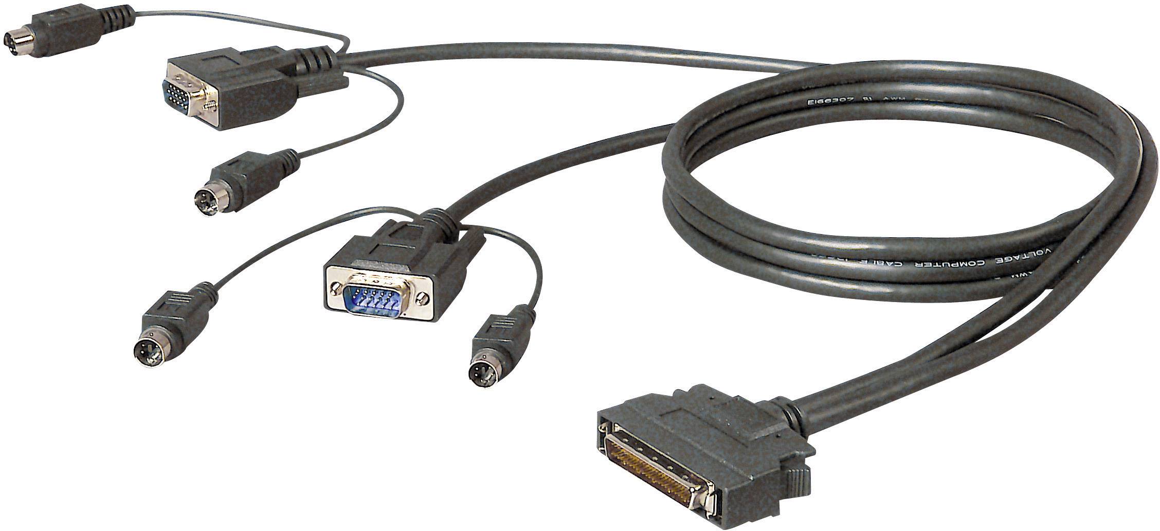 Belkin KVM Anschlusskabel [4x PS/2-Stecker, VGA-Stecker, VGA-Stecker - 1x D-SUB-Stecker 50pol.] 3.00 m Schwarz