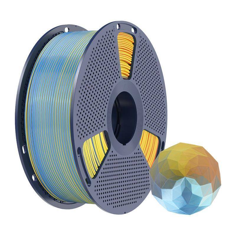 Sunlu PLA+ Silk Forth-Color Filament, 1,75mm, 1kg - Farbton: Blue Purple Orange Yellow