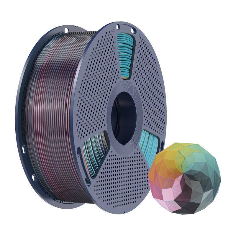 Sunlu PLA+ Silk Forth-Color Filament, 1,75mm, 1kg - Farbton: Red Yellow Green Black