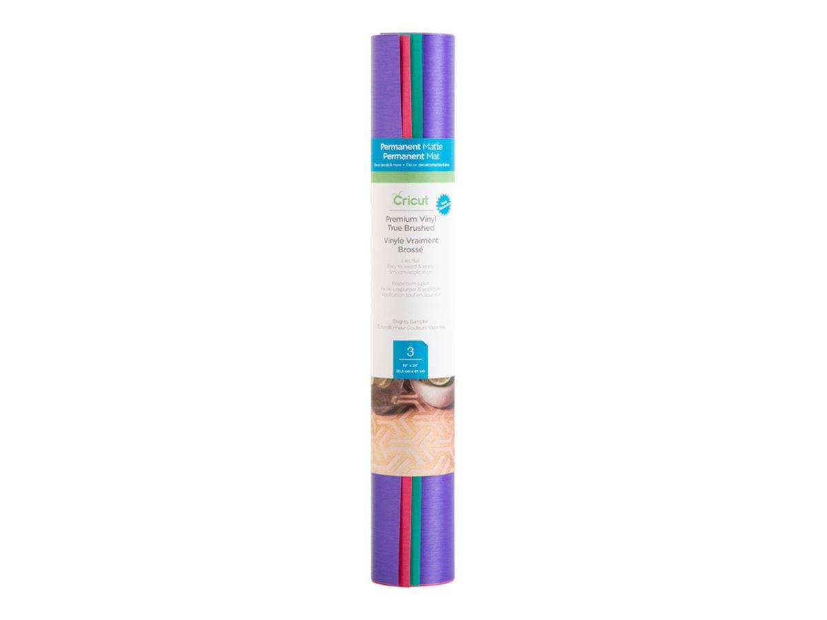 Cricut Premium Vinyl True Brushed - Handwerksmaterialleuchtende Farben - 30.5 x