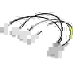 Akasa PC-Lüfter Y-Kabel [4x PC-Lüfter Stecker 3pol. - 1x IDE-Strom-Stecker 4pol.] 0.15m Schwarz, Rot, Gelb