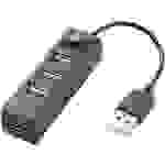 Renkforce Slim 4 Port USB 2.0-Hub Schwarz