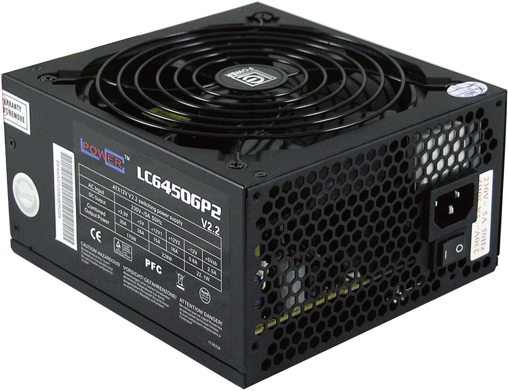 LC Power LC6450GP2 V2.2 PC Netzteil 450 W ATX ohne Zertifizierung