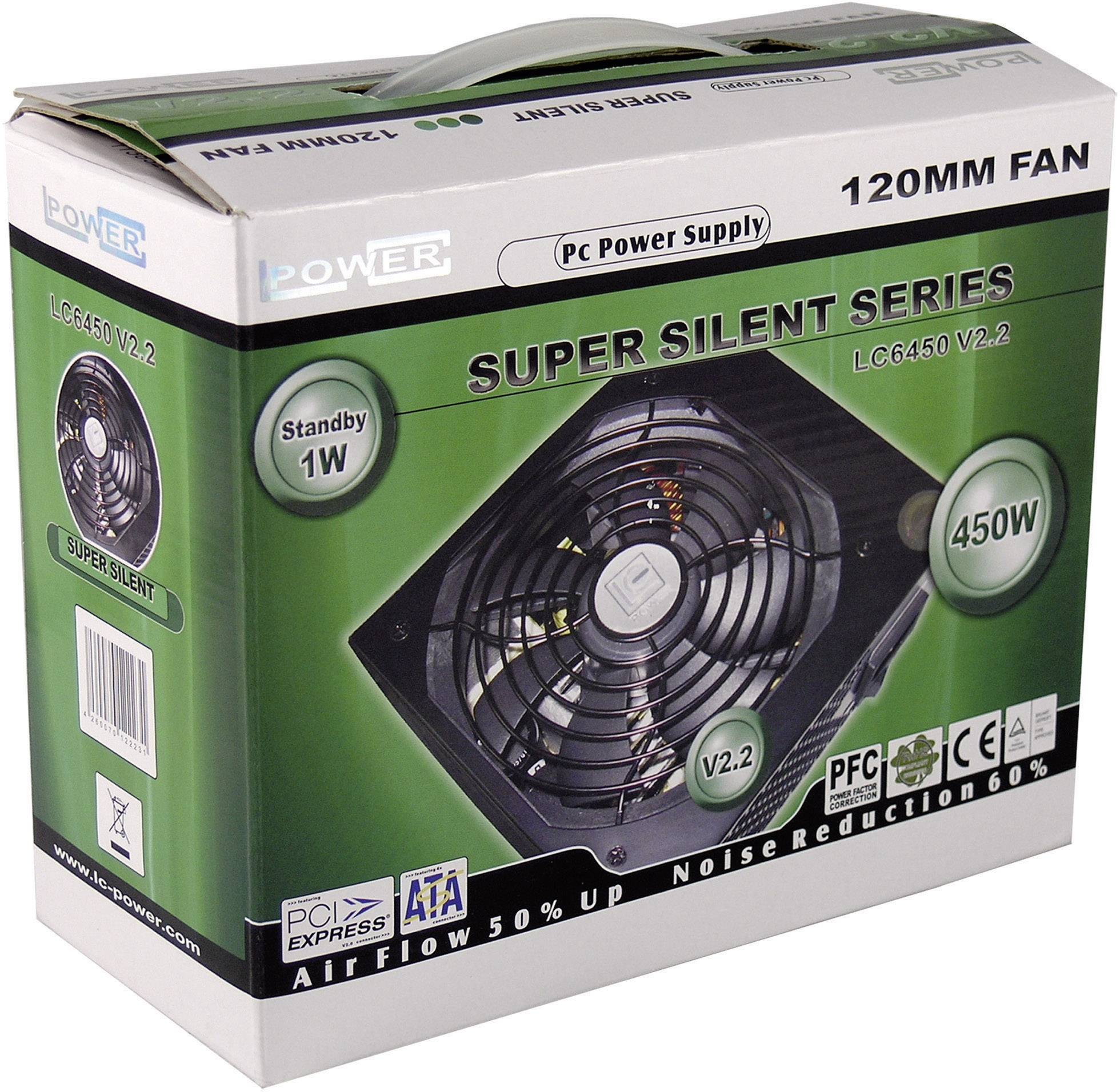 LC Power LC6450 V2.2 PC Netzteil 450 W ATX ohne Zertifizierung