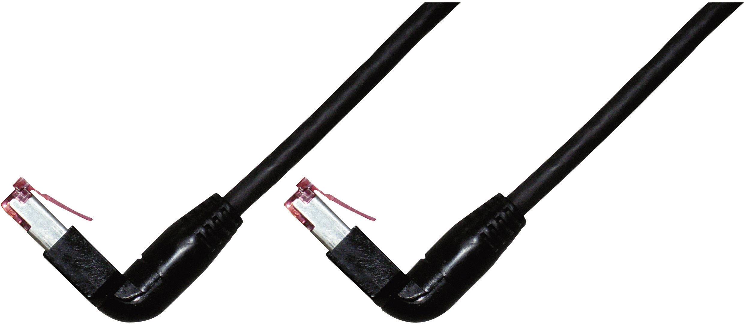 Dätwyler RJ45 Netzwerkkabel, Patchkabel CAT 6a S/FTP 10.00m Schwarz Flammwidrig 1St.