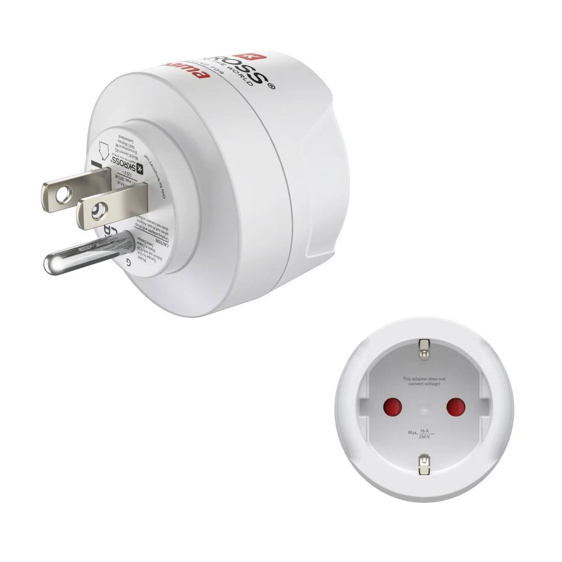 Hama Reiseadapter Typ B (3‑polig) Adapter 15A USA/Kanada