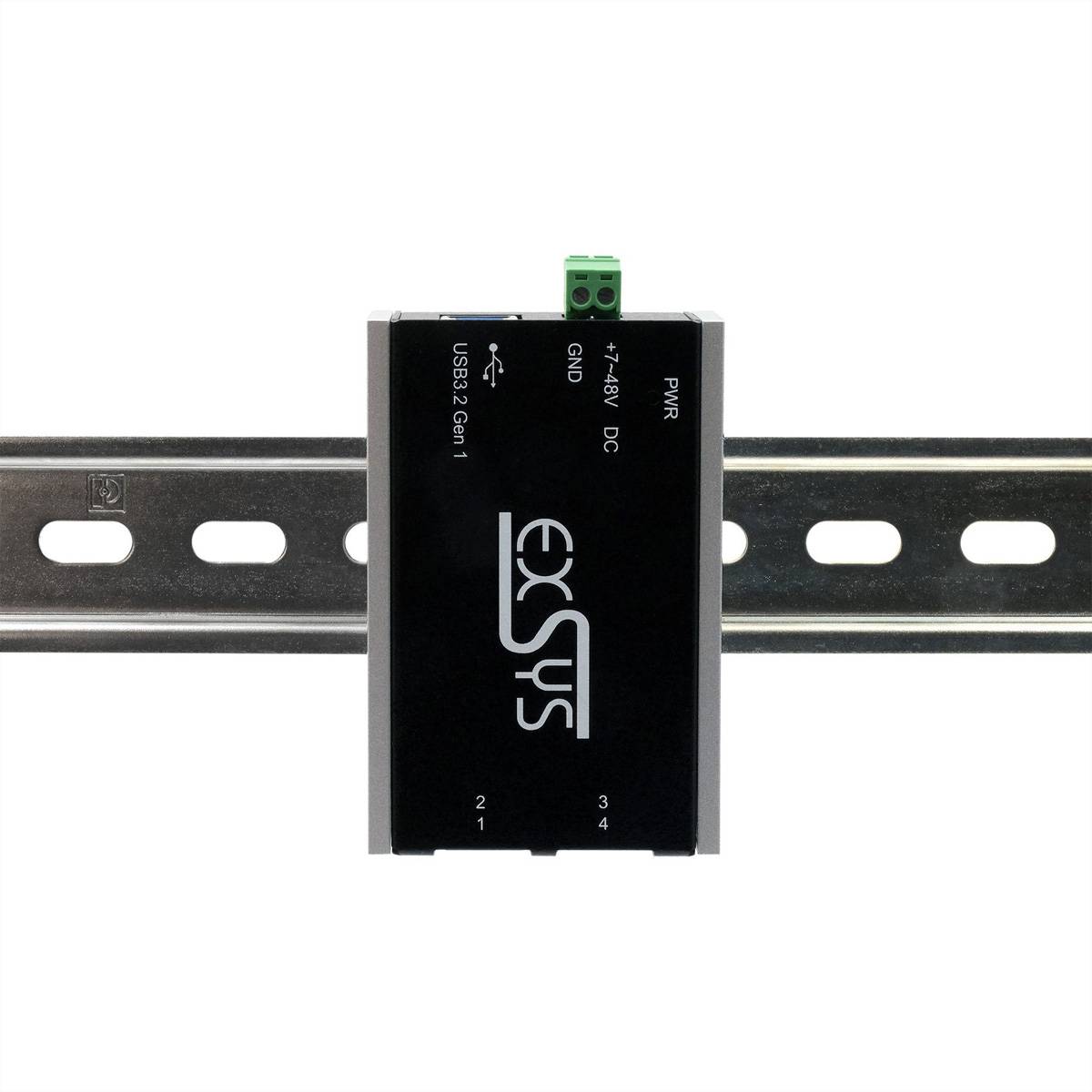 Exsys EX-1181HMS-WT 4-Port USB 3.2 Gen 1 Hub Industrial Networking USB Hub