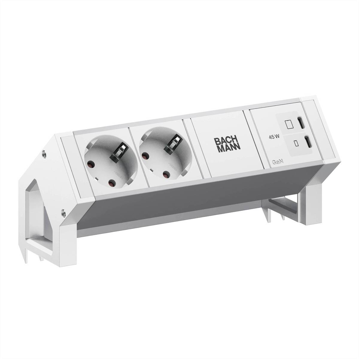 Bachmann DESK2 ALU WHITE 2xCEE7/3 BM0022042