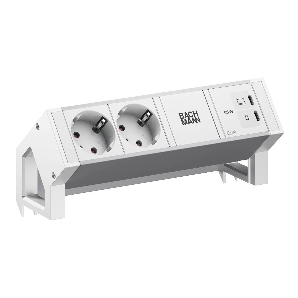 Bachmann DESK2 ALU WHITE 2xCEE7/3 BM0022043