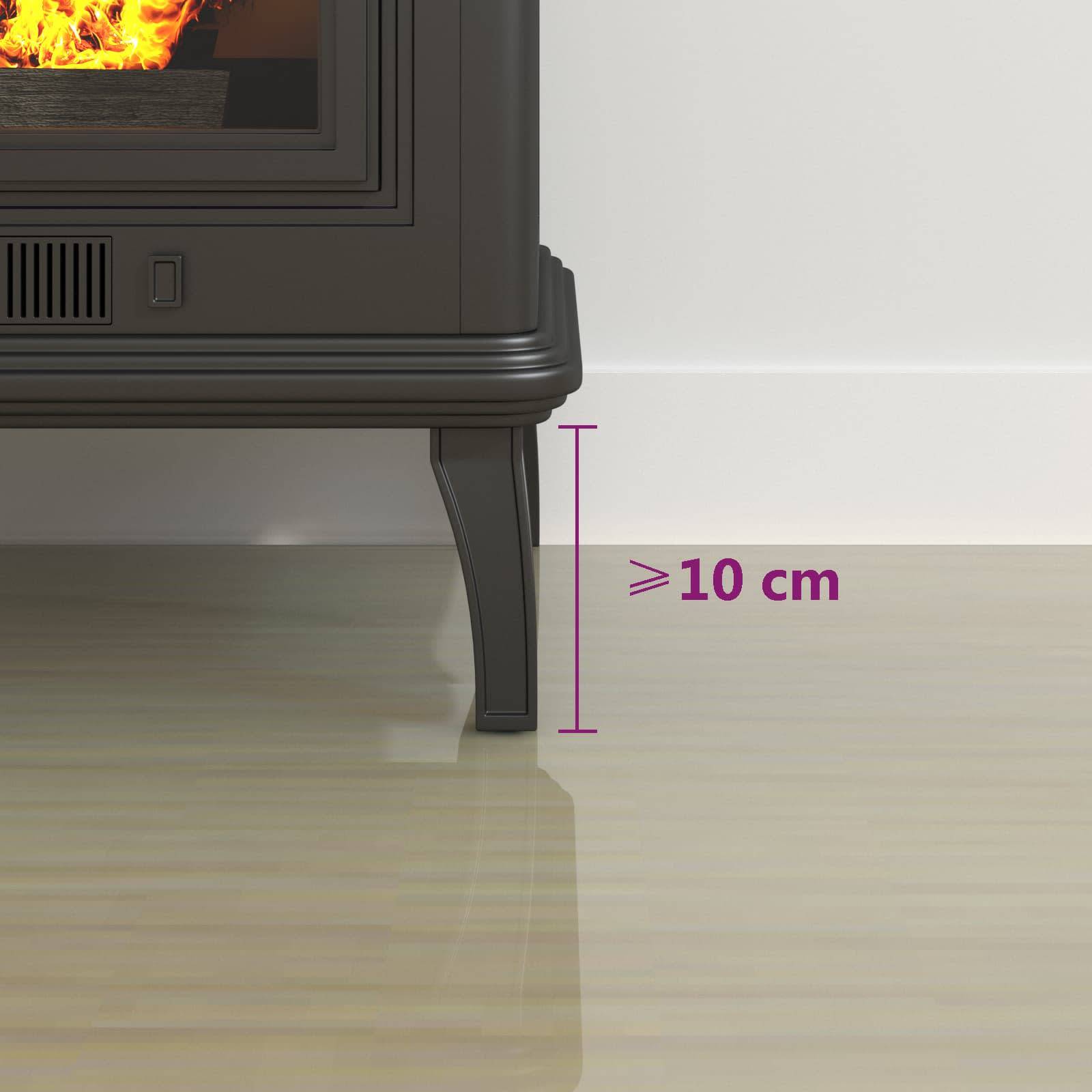 vidaXL Feuerstelle Glasplatte Transparent 80 x 50 cm Glas