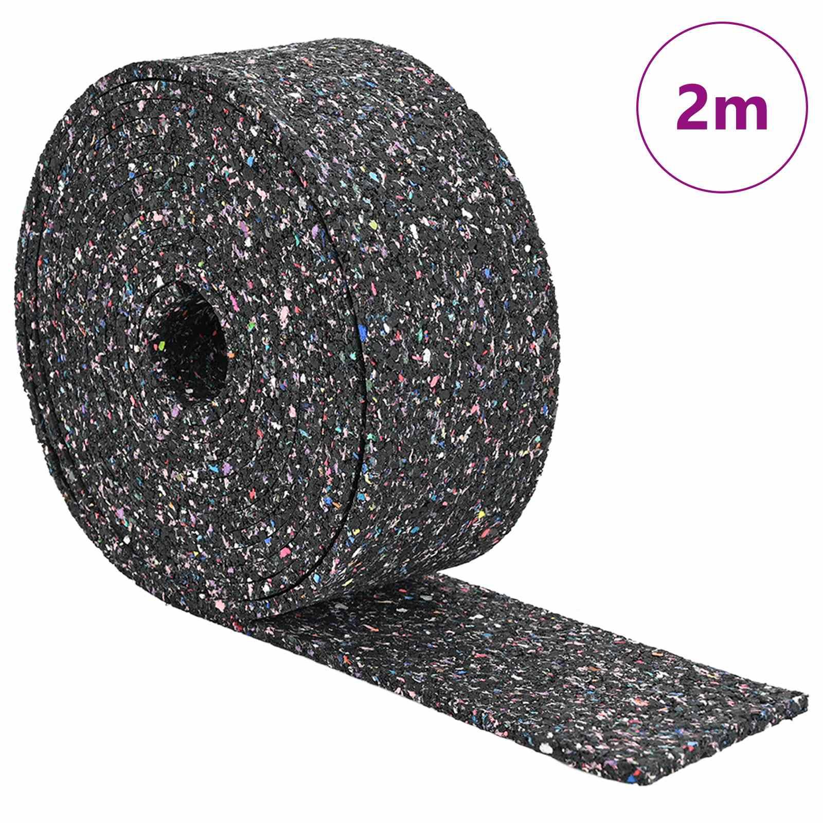 vidaXL Gummi-Granulat-Rolle Schwarz 200 x 10 x 1 cm Gummi