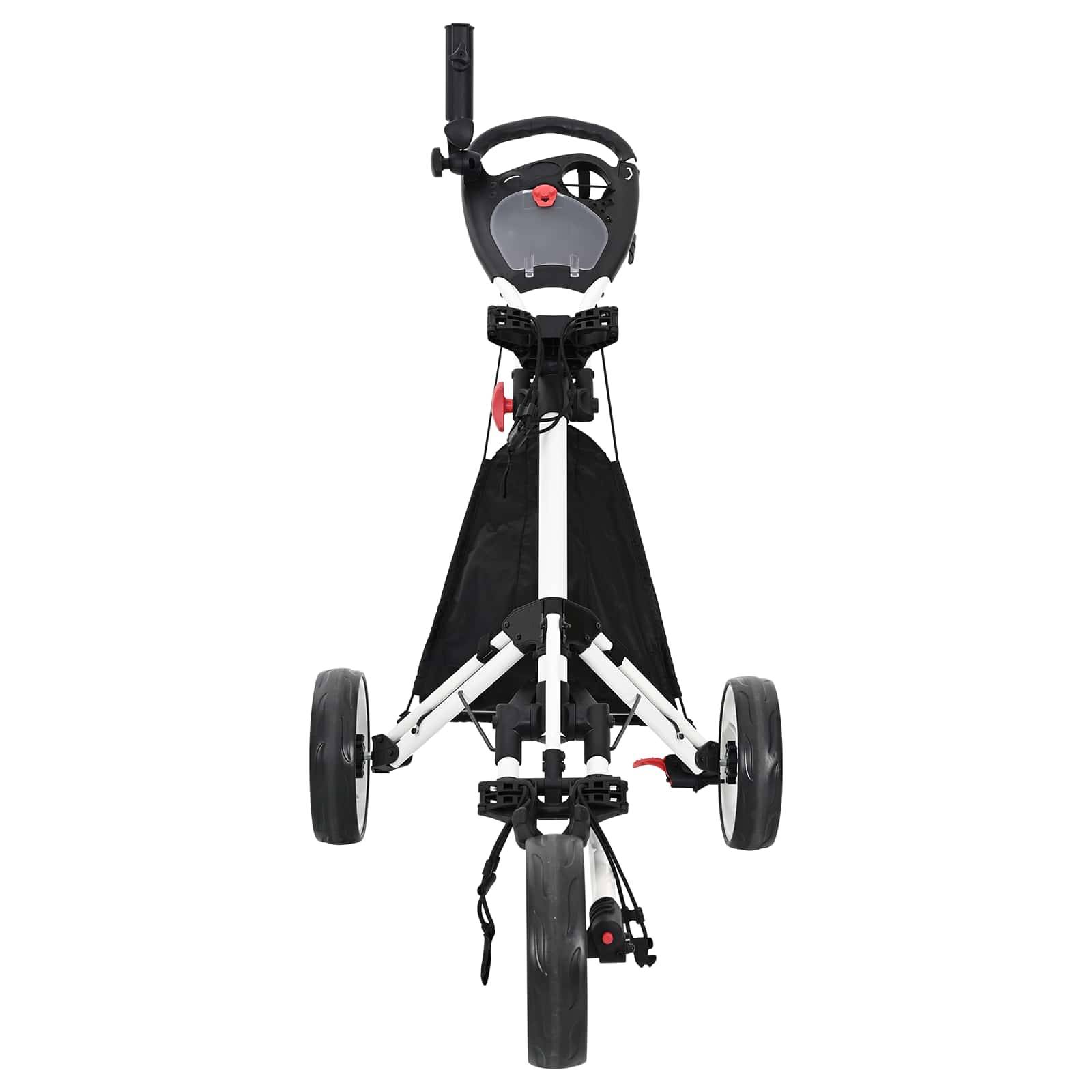 vidaXL Golf-Dolly Schwarz und Weiß Aluminium Klappbar