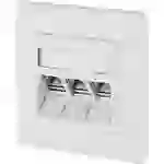 Metz Connect 1309131002-E Netzwerkdose Unterputz Einsatz mit Zentralplatte und Rahmen CAT 6a 3 Port Reinweiß Metz Connect 1309131002-E Netzwerkdose Unterputz Einsatz mit Zentralplatte und Rahmen CAT 6a 3 Port Reinweiß