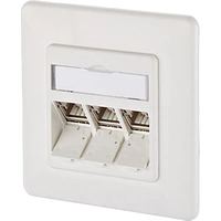 Metz Connect 1309131002-E Netzwerkdose Unterputz Einsatz mit Zentralplatte und Rahmen CAT 6a 3 Port Reinweiß Metz Connect 1309131002-E Netzwerkdose Unterputz Einsatz mit Zentralplatte und Rahmen CAT 6a 3 Port Reinweiß
