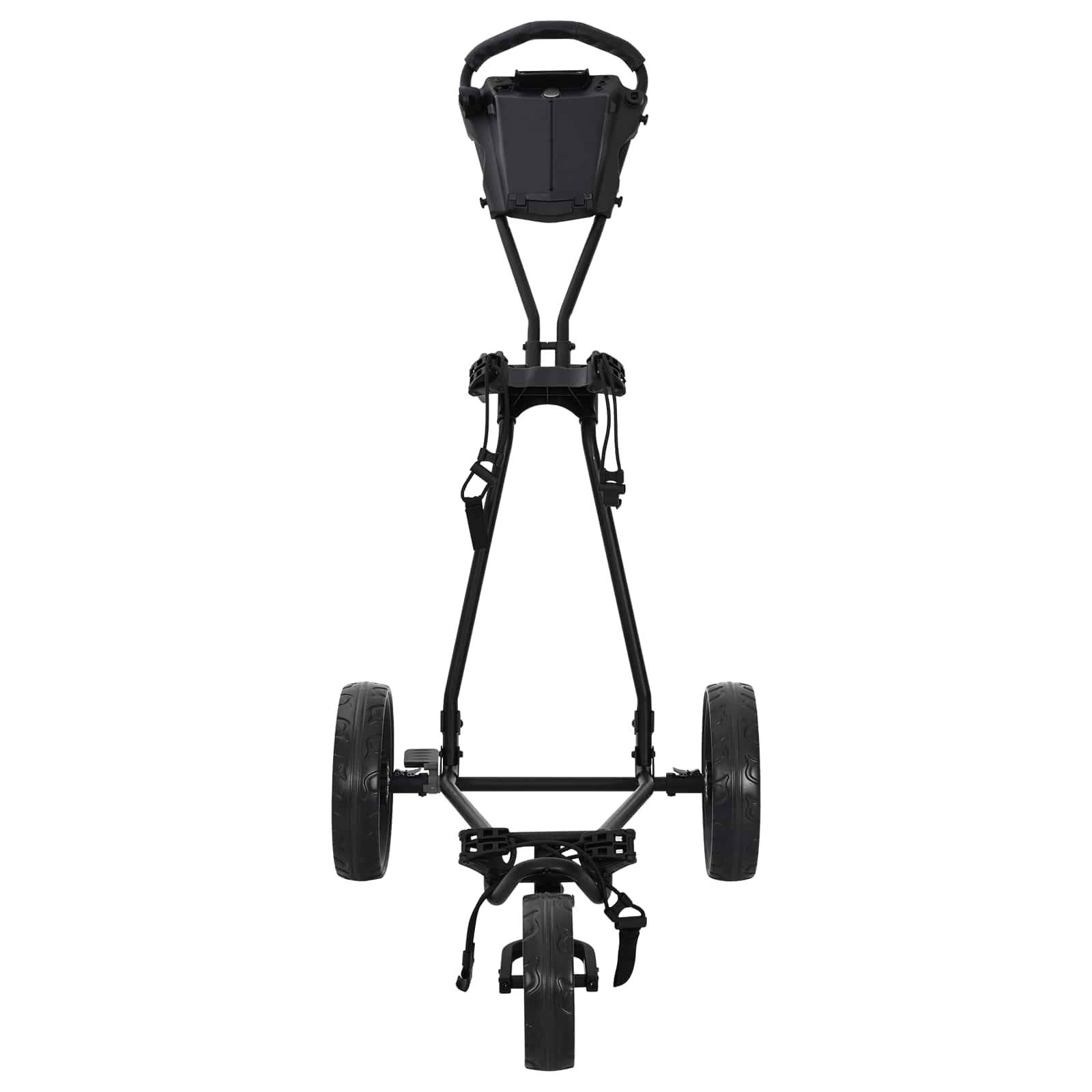 vidaXL Golf-Dolly Schwarz Eisen Klappbar