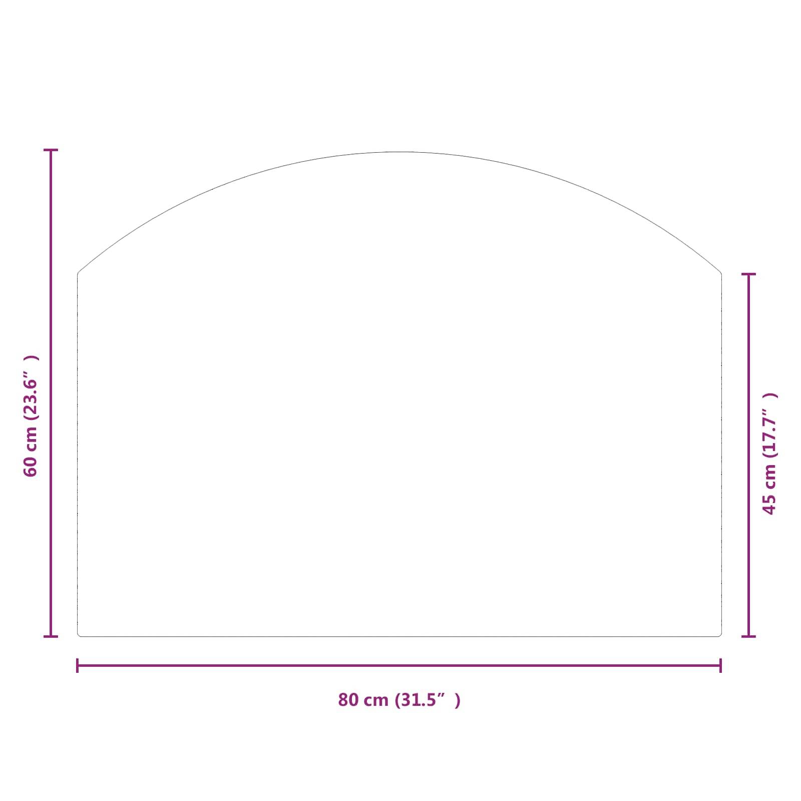 vidaXL Feuerstelle Glasplatte Transparent 80 x 60 cm Glas
