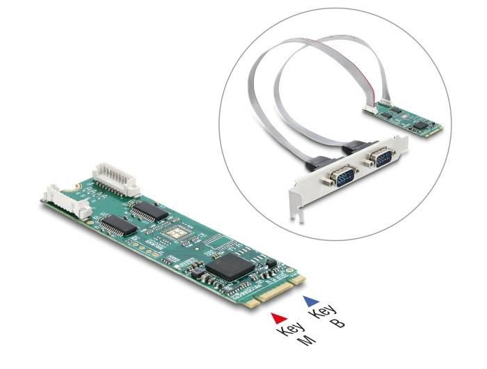 95284 - Delock M.2 Karte zu 2 x Seriell...