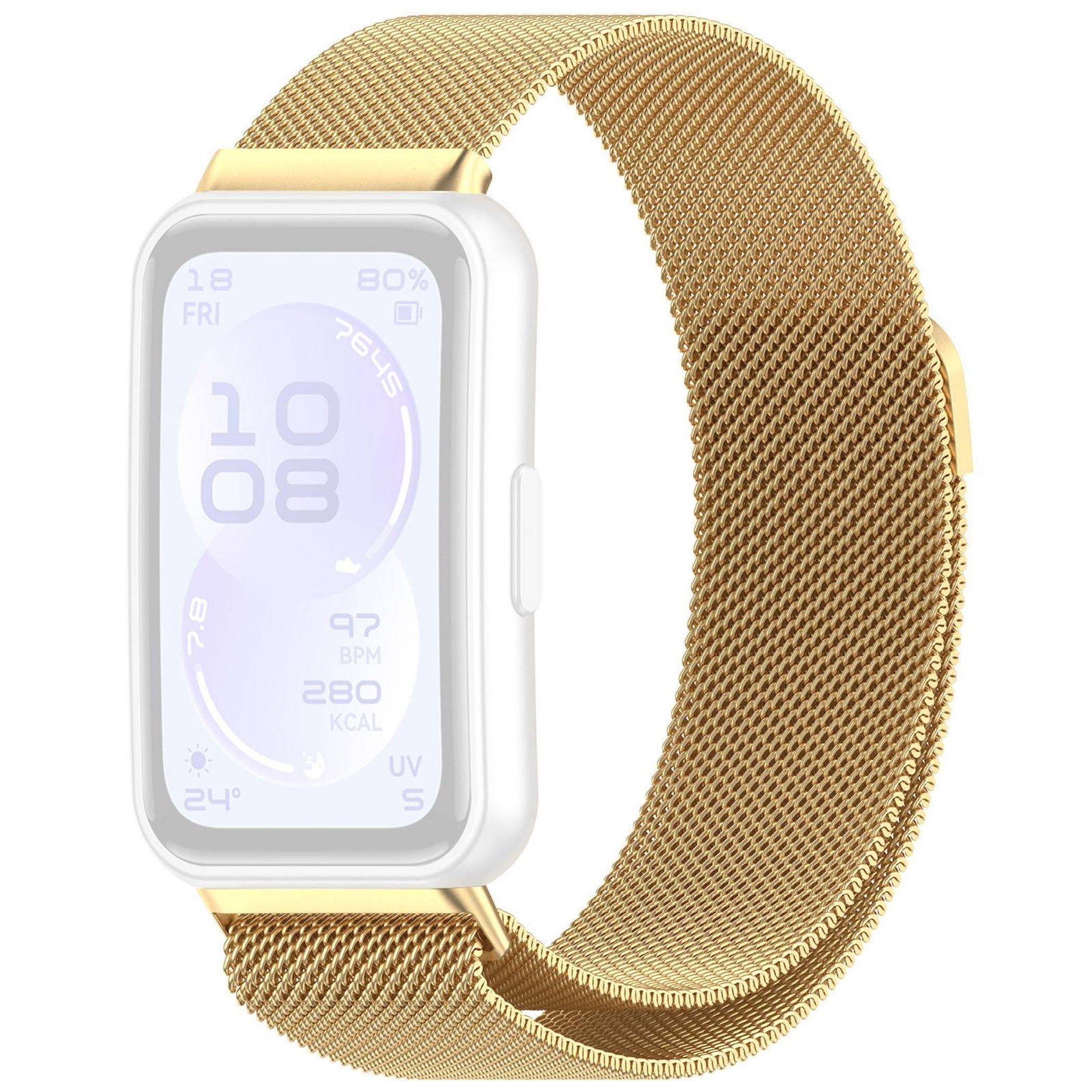 Smartwatch Armband Metall für Huawei Band 11 / 11 Pro Magnetverschluss Gold