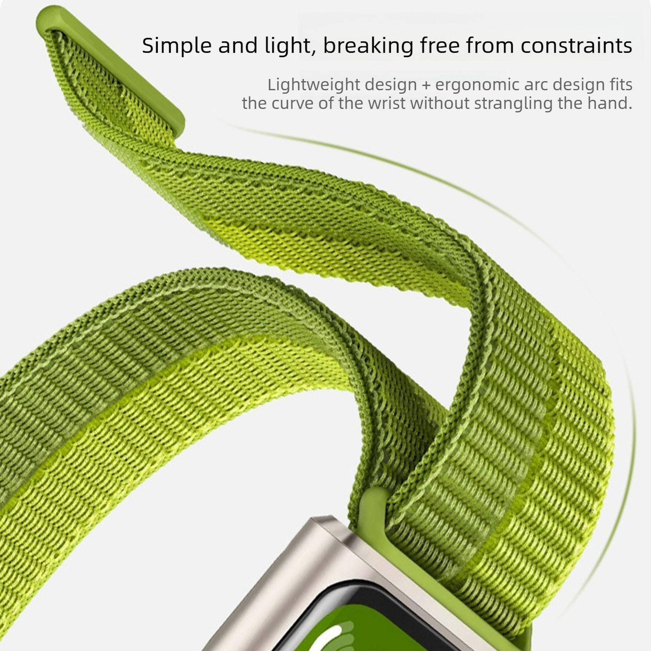 Smartwatch Armband Nylon für Huawei Band 11 / 11 Pro Klettverschluss Schwarz