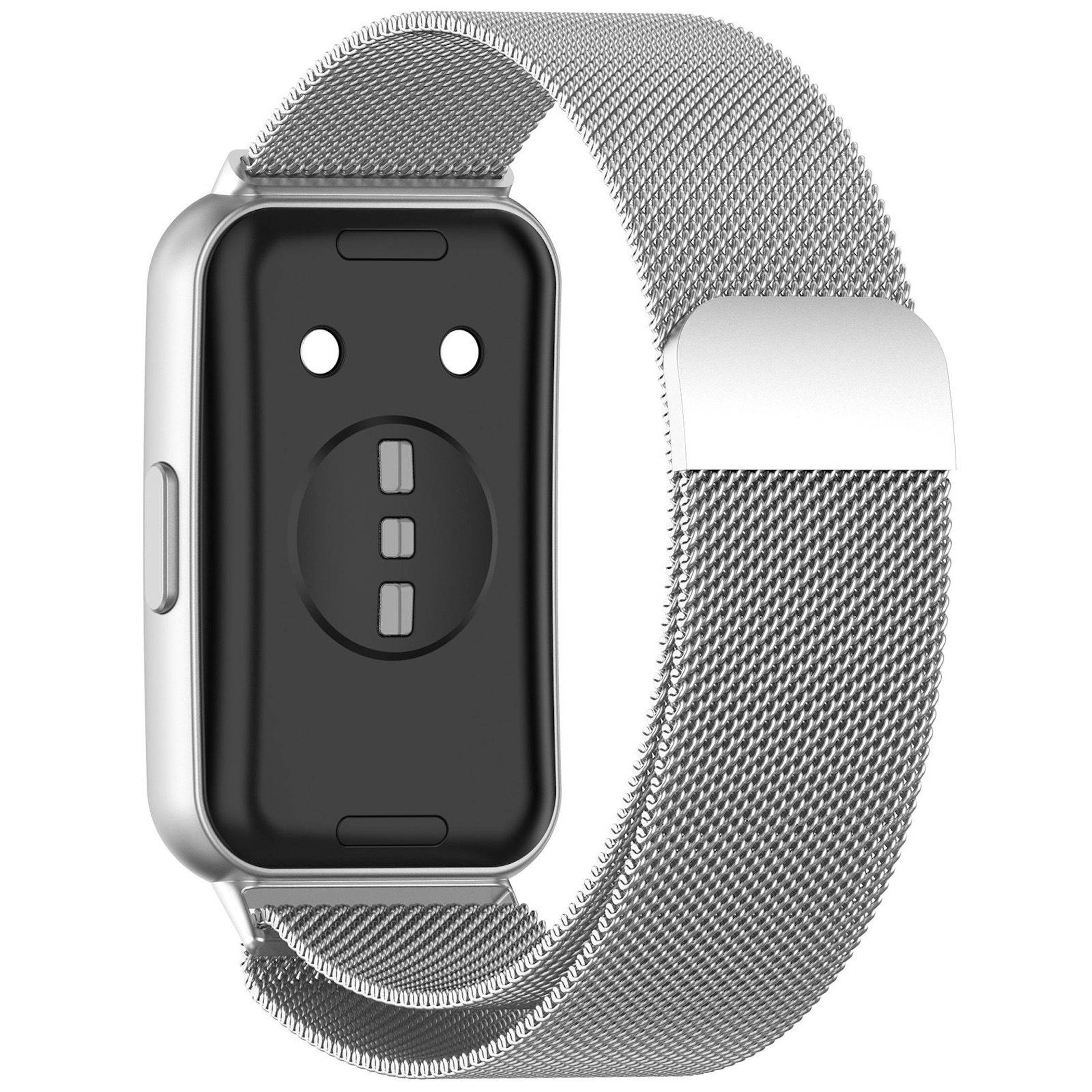 Smartwatch Armband Metall für Huawei Band 11 / 11 Pro Magnetverschluss Silber