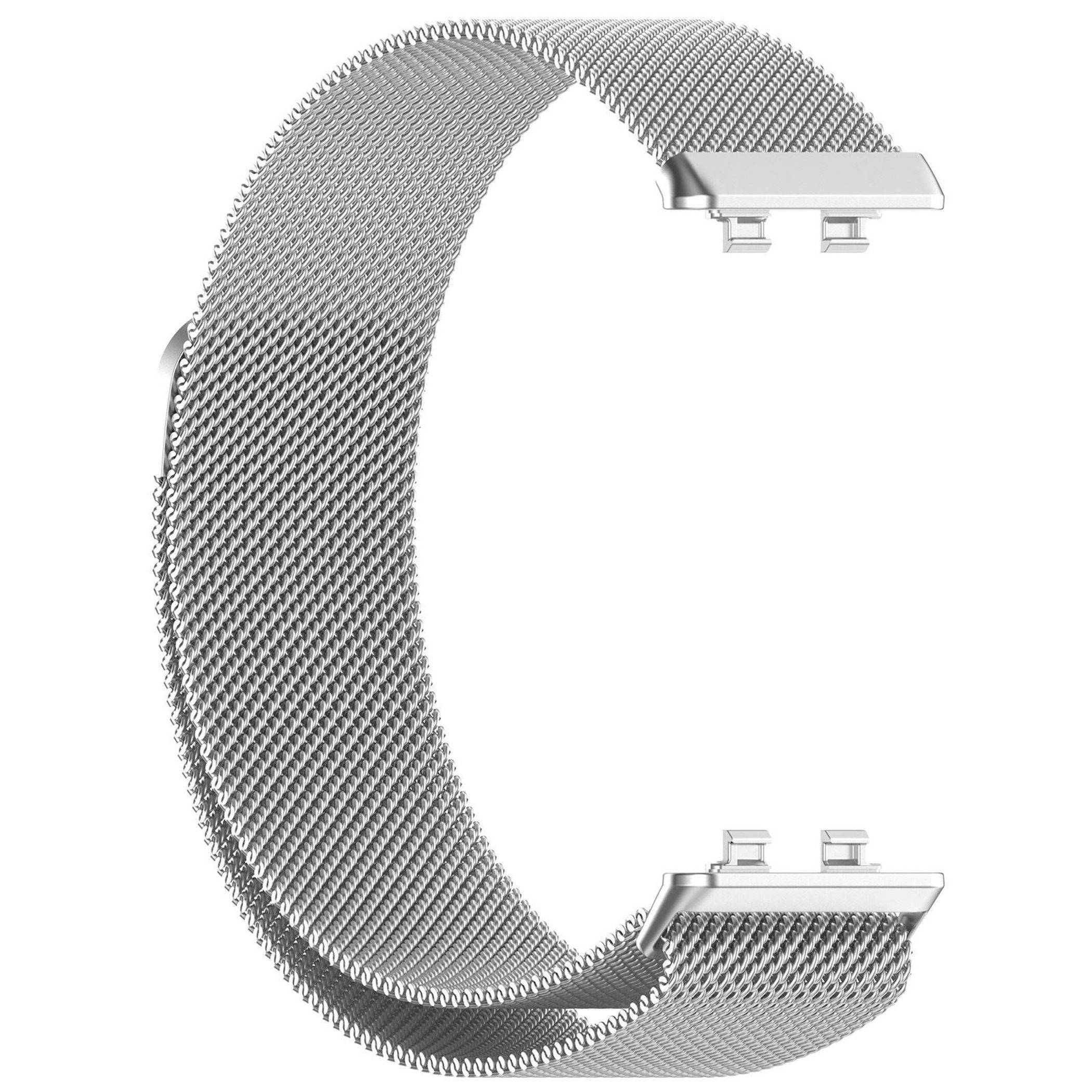Smartwatch Armband Metall für Huawei Band 11 / 11 Pro Magnetverschluss Silber