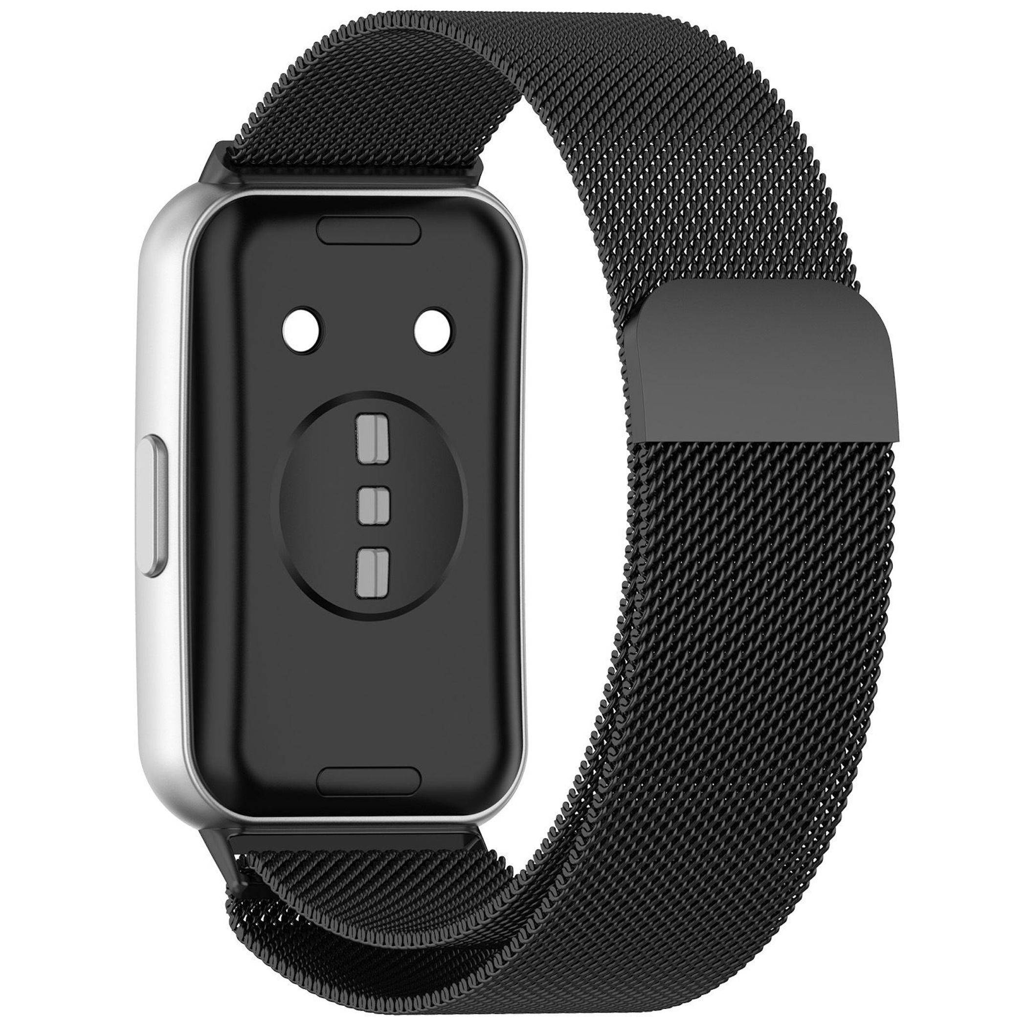 Smartwatch Armband Metall für Huawei Band 11 / 11 Pro Magnetverschluss Schwarz