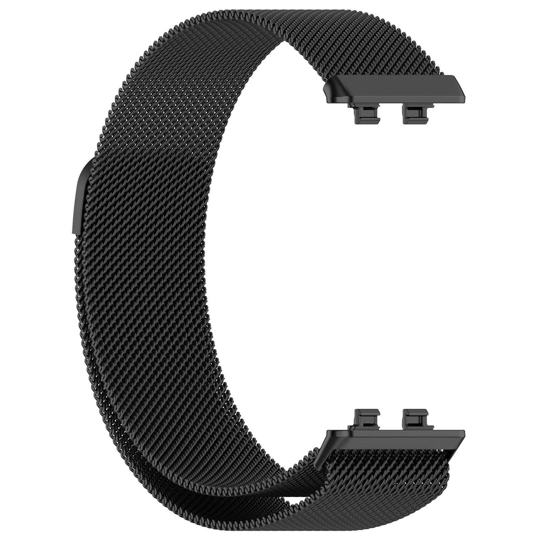 Smartwatch Armband Metall für Huawei Band 11 / 11 Pro Magnetverschluss Schwarz