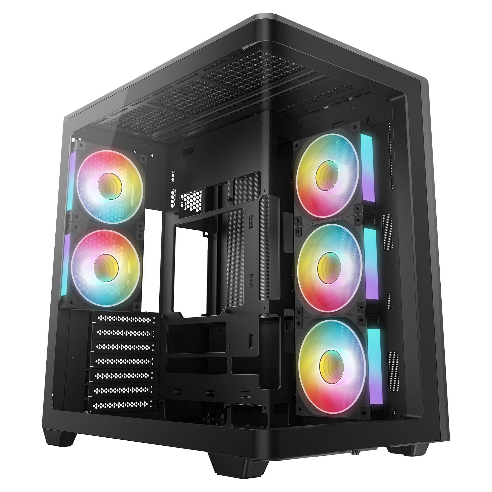 Deepcool Cg590U 5F schwarz Panorama Glass - Midi/Minitower - ATX