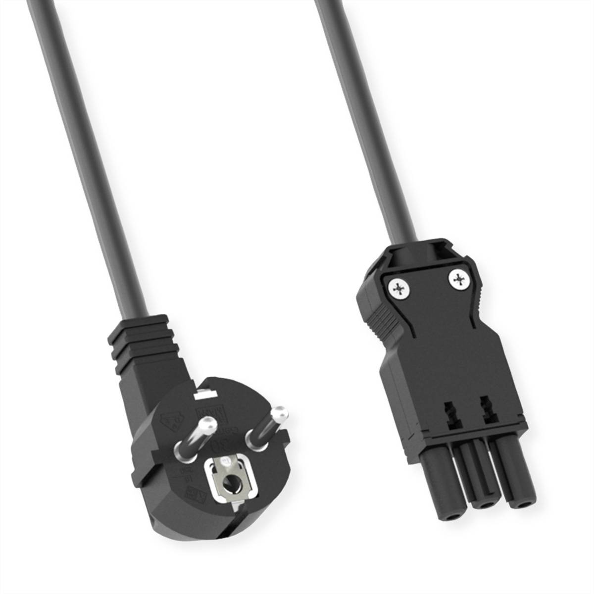 Bachmann Spiralleitung H05VV-F 3G1,5mm² L:1,0m sw ISV/CEE7/7