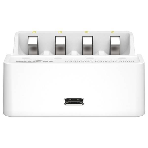 Ansmann Pure Power Set, Ladegerät inkl. 4x Mignon AA 1,5V Li-Ion Akkus, inkl. USB-C Ladekabel