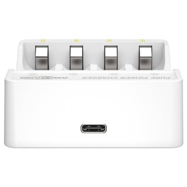 Ansmann Pure Power Set, Ladegerät inkl. 4x Micro AAA 1,5V Li-Ion Akkus, inkl. USB-C Ladekabel