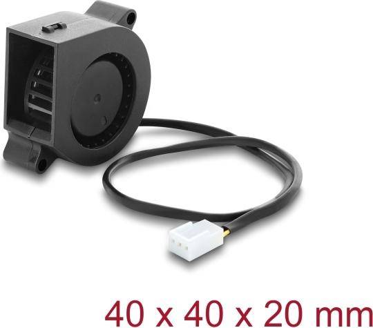DELOCK Radiallüfter/Lüftergebläse 12V DC 40x40x20mm 3 Pin