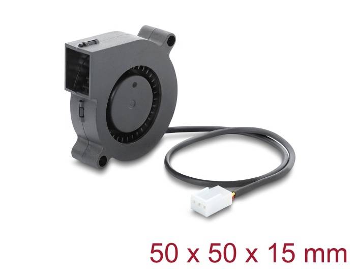 DELOCK Radiallüfter/Lüftergebläse 12V DC 50x50x15mm 3 Pin