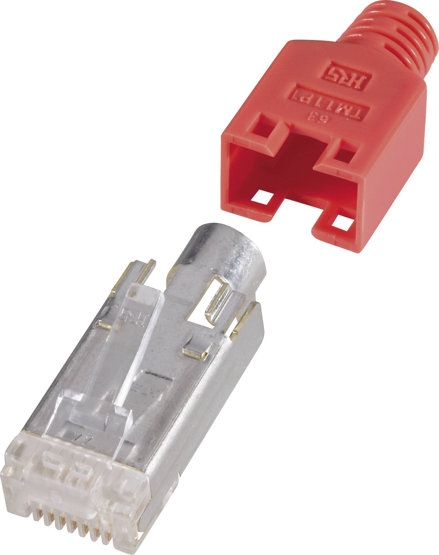 Hirose Electronic RJ45-Steckverbinder, geschirmt CAT5e HRS8RT10 Stecker, gerade Pole: 8P8C Rot 10 S